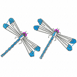 Dragon Flies Embroidery Design 7